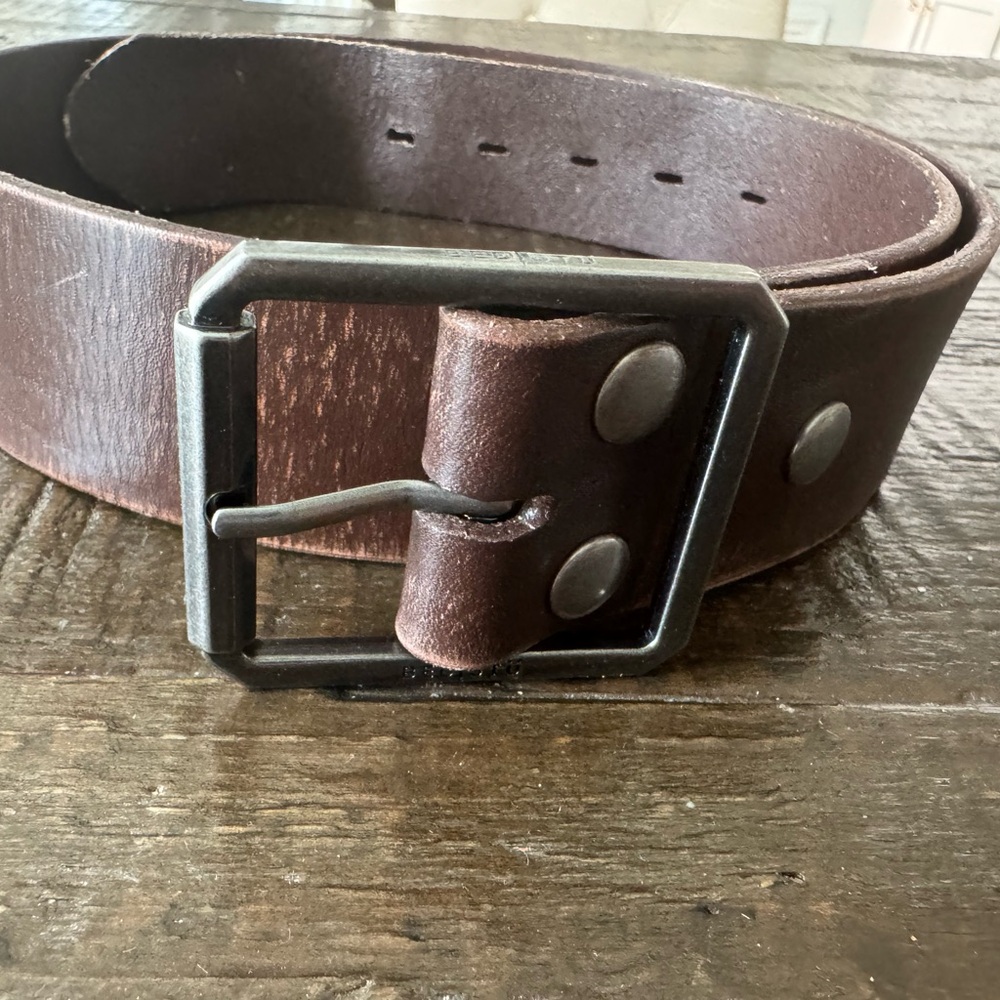 Bed Stu Brown Leather Dress Belt
